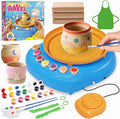 TingingYuli Pottery Wheel for Kids,Complete Pottery Kit and Tools for Beginners,Arts and Crafts Toys for Kids Ages 8-12,Art Supplies Birthday Gifts for Boy Girl Age 6 7 8 9 10 11 12 (Yellow/Blue)