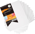 CONDA Canvas Boards for Painting, 8 x 10 inch, 12 Pack, 100% Cotton Canvas Panels, White Blank Canvases, Primed, Acid-Free, Artist Quality for Acrylic, Pouring Watercolor & Oil Painting