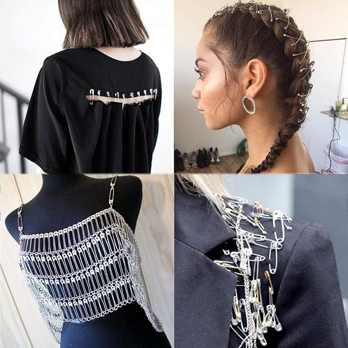 500 Pcs ZIPCCI 1.5 inch Safety Pins,Small Safety Pins for Home Office Use DIY Crafts Jewelry Making