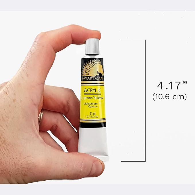 MyArtscape Acrylic Paint Set - 24 x 21ml Tubes - Lightfast - Heavy Body