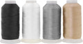 Mandala Crafts Neutral Heavy Duty Thread - 6000 Yds Tex 70 Bonded Polyester Thread for Sewing Drapery Jeans Leather Hair Outdoor Marine Upholstery