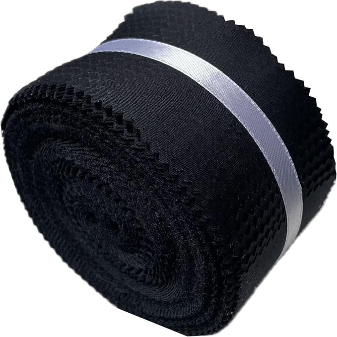 LUMANSUO Jelly Roll Fabric - 40 Pre-Cut Strips (2.5 x 44 Inch) Fabric for Quilting and Sewing，Black