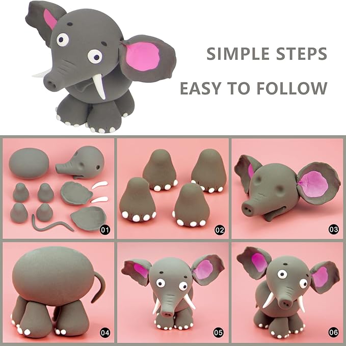 Cutedeer Gray Air Dry Clay, 1.1lb Foam Modeling Clay, Soft Squishy Molding for Kids Adults, Arts & Crafts Project Slime Supplies(1.1lb - 1 Pack, Grey)