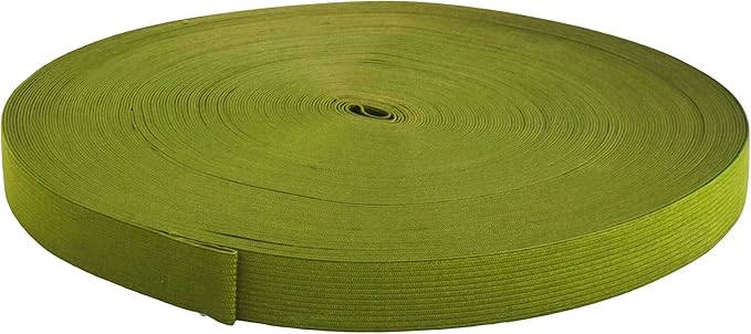 Mandala Crafts Wide 1 Inch Olive Elastic Bands Spool for Pants Waistbands Sewing and DIY Crafts, 50 YD Stretchy Flat Fabric Strap Knit Elastic Band for Wig