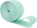 Mandala Crafts 2.5 Inch Elastic Silicone Gripper Tape for Clothing - 5 Yds Dotted Non Slip Elastic Band for Sewing - Mint Silicone Flat Fabric Stretchy Ribbon Straps