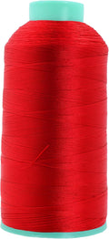 Mandala Crafts Size 46 210D T45 Bonded Nylon Thread - Red 2843 YDs Tex 45 Heavy Duty Sewing Threads for Leather, Jeans, Weaving, Outdoor Marine Upholstery