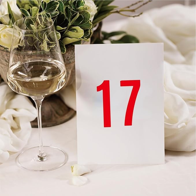 10 Sheets Vinyl Mailbox Number Stickers - Self-Adhesive Address Labels for Cars, House Doors, Windows & Metal Mailboxes (Red, 2 inch)