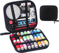 Travel Sewing Kit with Accessories for Kids, Adults, Beginners,Traveler, Portable Sewing Supplies Equipped with 18 Thread Rolls, Needles, Yarn, Thimble, Tape Measure, Scissors