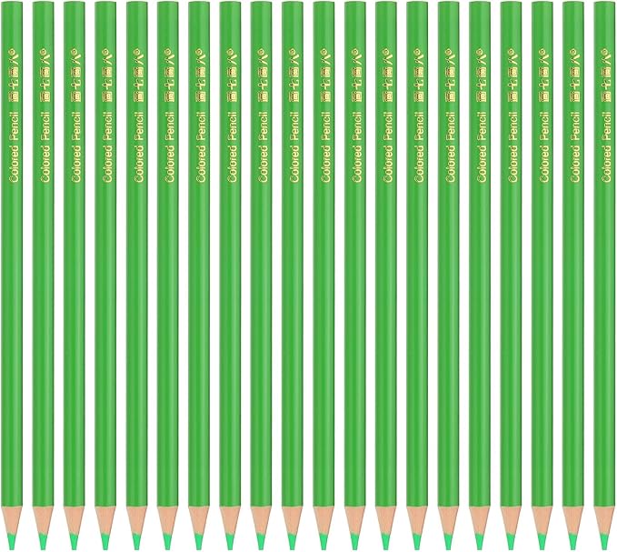 PATIKIL Grass Green Colored Pencils Set,20 Pcs Oil Color Pencils Wooden Coloring Drawing Pencil for Artists Art Painting