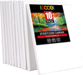 10 Pack 8x10 Stretched Canvases for Painting 100% Cotton White Painting Canvas, Art Canvases for Oil, Acrylic Paint & Other Painting Media