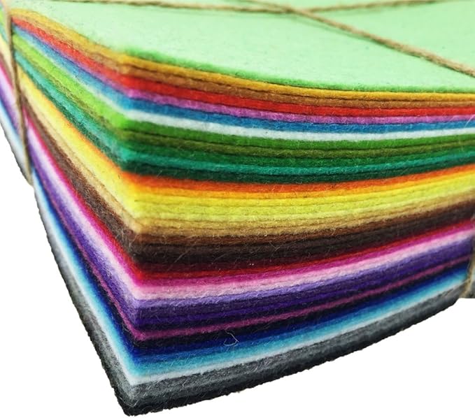 flic-flac 42pcs Felt Fabric Sheet Assorted Color Felt Pack DIY Craft Squares Nonwoven (25 * 25cm)