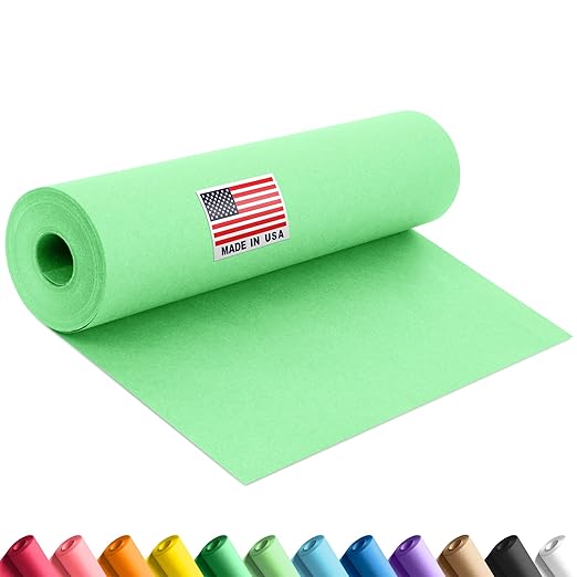 12" x 1200" (100 ft) Light Green Construction Paper Roll, (Pack of 1 Roll, Light Green Color) – Made in USA Construction Kraft Paper Roll for School Projects – Color Paper for Crafts