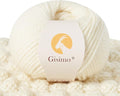 100% Merino Wool Yarn, 3-Ply Luxurious and Soft Yarn for Hand Knitting & Crocheting (Beige, 1Ball)