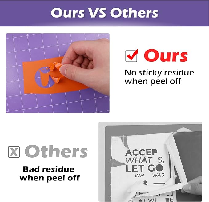 HTVRONT Strong Grip Cutting Mat, 2 Pack Cutting Mat 12x12 Compatible with Cricut Maker 3/Maker 4/Maker/Explore 3/4/Air 2/One, Strong Adhesive Sticky Quilting Cutting Mats Replacement Accessories