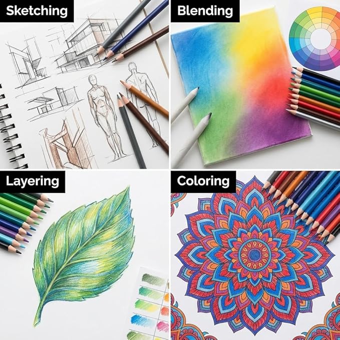 Pre-sharpened Colored Pencils with Erasers, Erasable Color Pencils, Drawing Pencil, Art Pencil for School Supplies, Drawing Supplies (15 Colors)