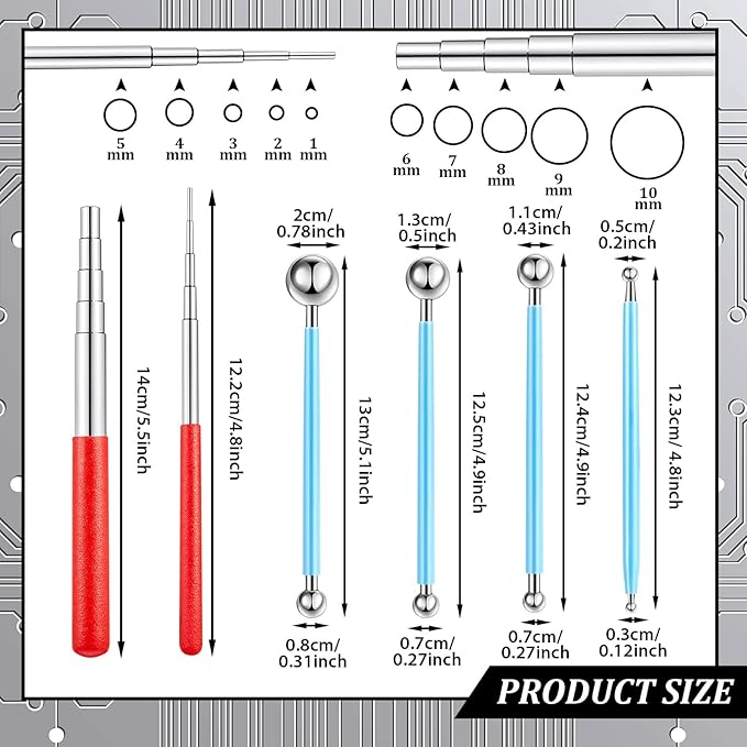 24pcs Metal Puzzle Tool Set DIY Model Kits With Clippers, Edge Bending Tab, Twisting Cylinder, Cone Shape Bend Assist, Wire Wrapping Mandrel, Ball Stylus and Bag