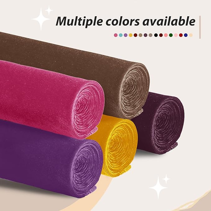 KKJIAF Purple Stretch Velvet Fabric 60 Inch Wide, 1 Yard Soft Stretchy Fabric for Sewing Clothes, Apparel, Costume, Crafts - 90% Polyester 10% Spandex