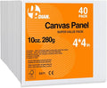 Canvas Boards for Painting 4x4 Inch, 40-Pack Bulk Canvas Value Pack - Art Supplies Blank Paint Canvas Panels for Acrylic, Oil, Watercolor, Tempera, Gouache