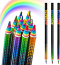 Valentines Day Gifts for Kids, Rainbow Colored Pencils for Kids, Art Supplies for Coloring, Drawing, Shading, 12 Count