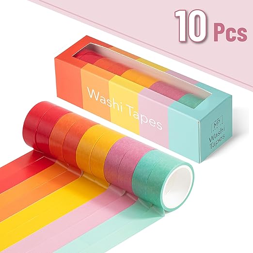 Mr. Pen Washi Tape Set, 10 Rolls, Summer Design, Decorative Tape, Washi Tapes, Scrapbook Tape, Craft Tape