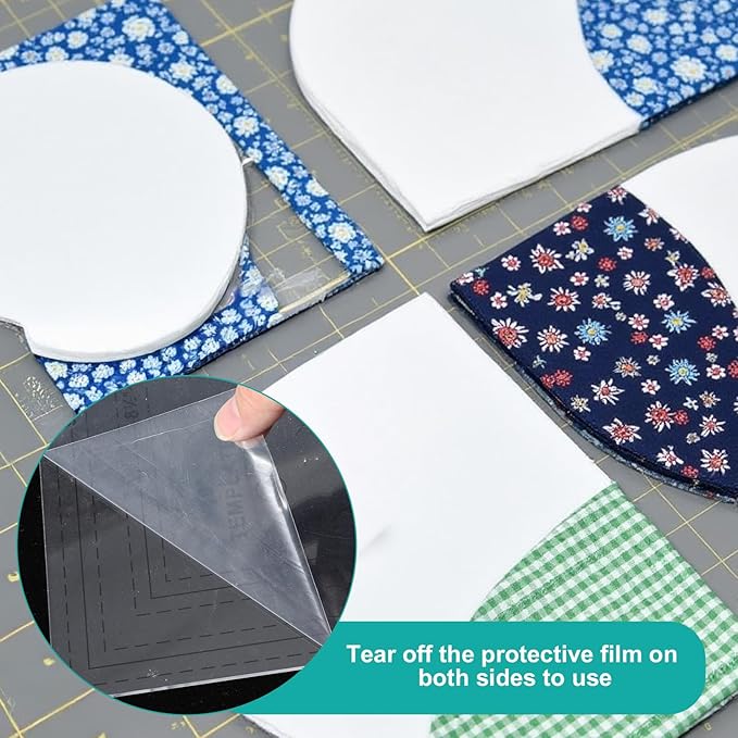 3 Set Drunkards Quilting Templates 10, 8, 6 Inch Quilting Rulers for Cutting Patterns with 1/4" Seam Allowance Supplies for Sewing Cut Measurement DIY Craft Quiltings Tools