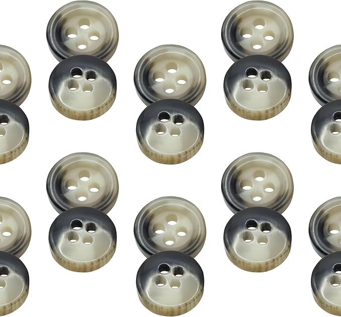 0.4 inch Gray Buttons for Sewing 100 Pcs Buttons for Shirt 4 Hole 16L Plastic 10mm Ideal for Dress Blouse Workwear School Chef Aprons Pants Jacket Bags Craft DIY Decorations