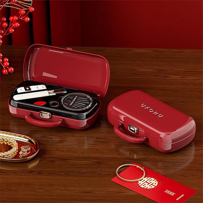 Dard Red Sewing Project Kit, Family Sewing Supplies Repair Kit Traveler Sewing Kit Sewing Thread Accessories DIY Sewing Supplies Organizer (Dark Red)