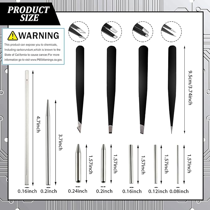 24pcs Metal Puzzle Tool Set DIY Model Kits With Clippers, Edge Bending Tab, Twisting Cylinder, Cone Shape Bend Assist, Wire Wrapping Mandrel, Ball Stylus and Bag