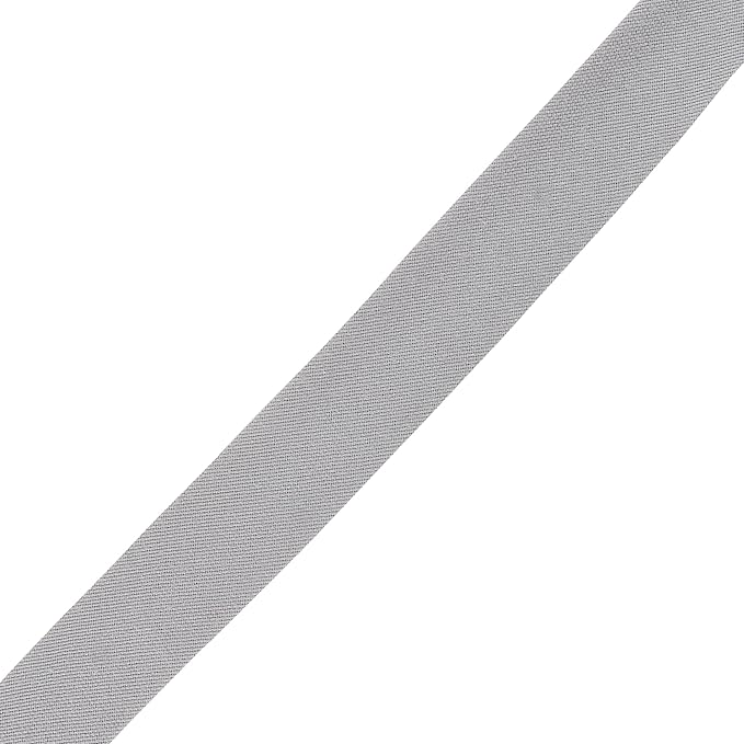 Mandala Crafts 55 Yards 5/8 Inch Gray Double Fold Bias Tape for Sewing - Bias Binding Tape for Quilting Binding, Hemming, Seam, and Fabric Piping