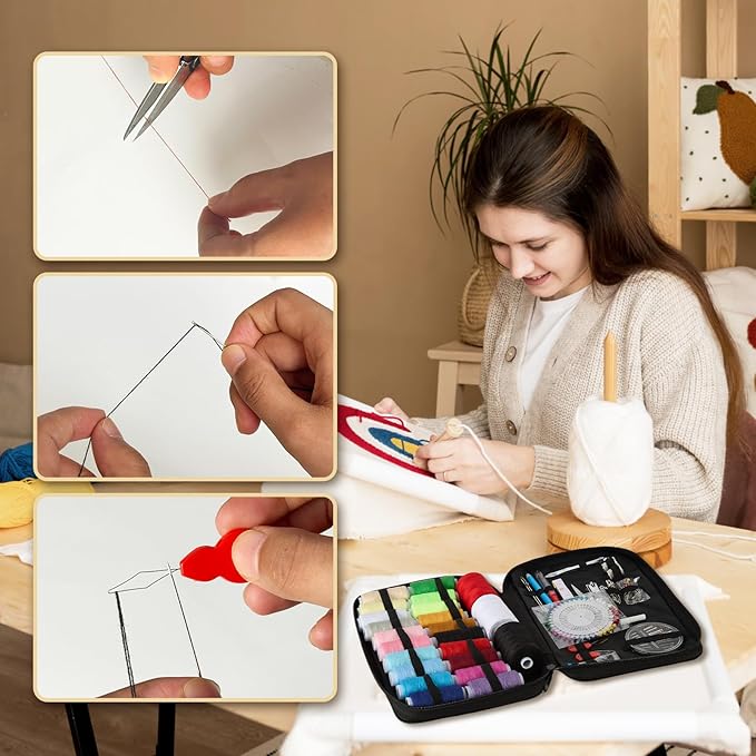 Sewing Kit for Adults and Kids, Needle and Thread Kit for Sewing, Large Sewing Kit for Adults Basic Starter Beginners Travel Emergency Sew Repair Set