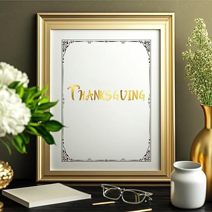 TaoBary 416 Pcs Gold Letter Stickers 8 Sheets Capital Alphabet Stickers 2 Size Vinyl Cursive Self-Adhesive Letter Decor for Gifts, Scrapbooking, DIY Craft, Water Bottle(1'', 1.5'')