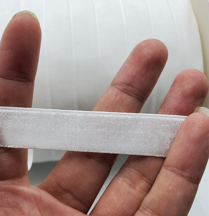 10 Yards Velvet Ribbon Spool (White, 5/8")