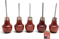 UJ Ramelson Wood Carving Tools Palm Set for Woodworking, Fine Miniature Detail, Stamp Making, Tile Etching, Mini Chisel and Gouge, 5 Pieces