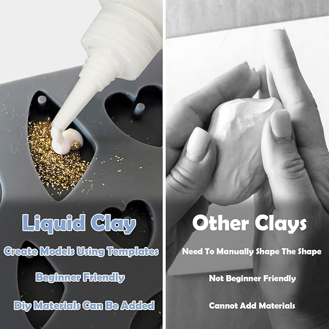 INNOVAYOU 120ml Hazy Liquid Polymer Oven-Bake Clay, Baking Molding, Very for DIY Decorations, Jewelry, Toys, Household Items