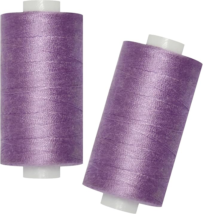All Purpose Sewing Thread-2 Spools of Hand Polyester Sewing Thread for Sewing Machine for Hand and Machine Sewing(Violet, 2 spools)