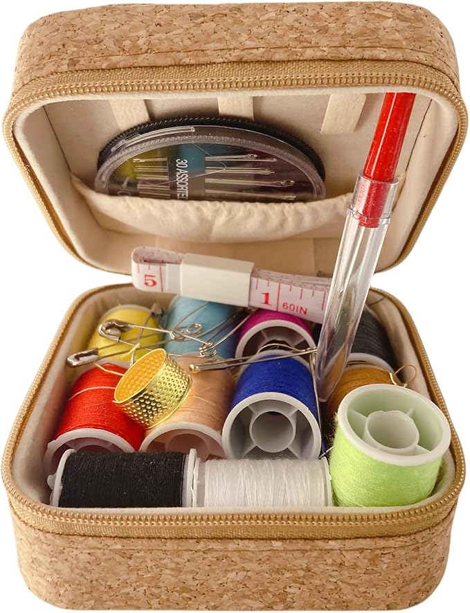 MaryLavender Sewing Kit Portable Sewing Supplies Accessories Box with Thread, Needles, Scissors