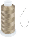 UV Resistant - Heavy Duty Outdoor Thread for Hand or Machine Sewing - Simthread 100% Polyester Bonded Thread Tex 69 (12wt) - 1500 Yards NP-Steel