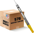 PM-92 Extra Fine Paint Markers, 1.0mm Tip, Xylene Based, Valve Action, Weather Resistant, For Welding Fabrication Electrical, Manufactured in USA, 576PCS/ Master Case (Yellow)