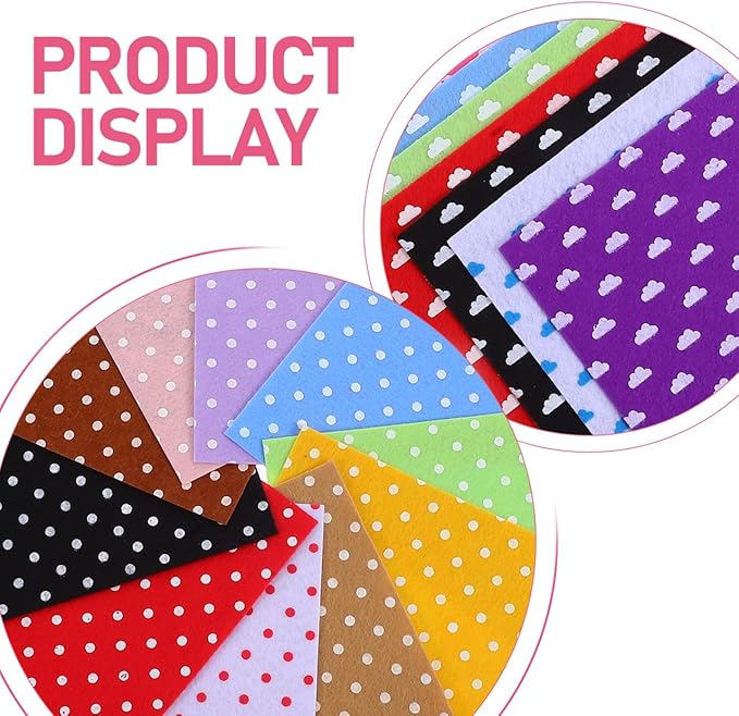 20Pcs 5.91X5.91 Inch DIY Nonwoven Flower Dot Printed Fabric Squares for Sewing Craft Projects Patchwork and Handmade Decorations