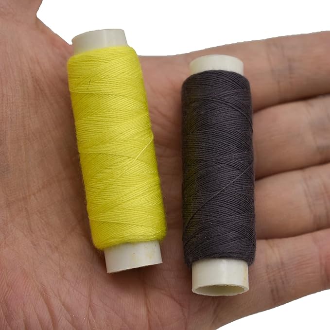 Maydahui Sewing Thread Assorted Spools 39 Color Kit for Sewing Machine Polyester 402 (200 Yards Each) + 30 PCS Sewing Needles + 1 PCS Soft Measuring Tape + 2 PCS Needle-threaders (Pack of 72)