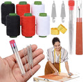 37 Piece Big Eye Steel Sewing with Sewing Tool Set Needle and Thread Kit，Stainless Steel Needles Hand Sewing，Mnin Portable Sewing Kit for Adults