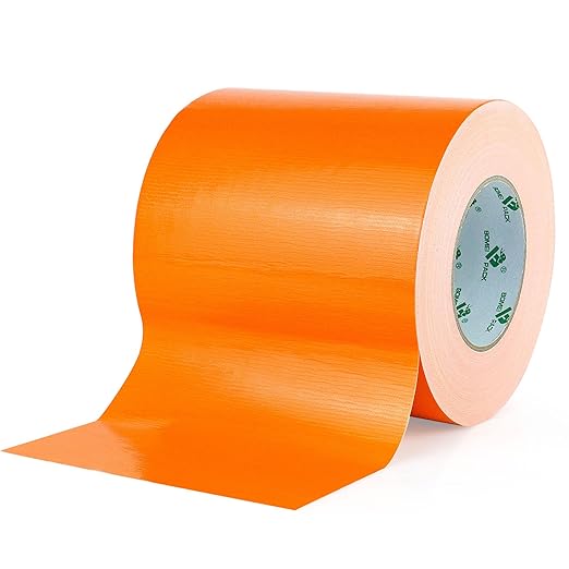 BOMEI PACK 6inch Wide Orange Duct Tape, Heavy Duty Strong Waterproof Industrial Color Duct Tape 9.0mil x 6inch x 60yds for Crafts, Home Improvement, Repairs, & Projects