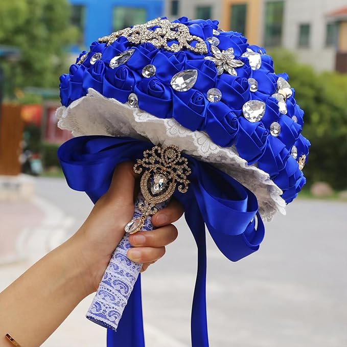 Double Face Royal Blue Satin Ribbon 7/8 inch X 25 Yards Polyester Royal Blue Ribbon for Gift Wrapping Very Suitable for Weddings Party Invitation Decorations and More