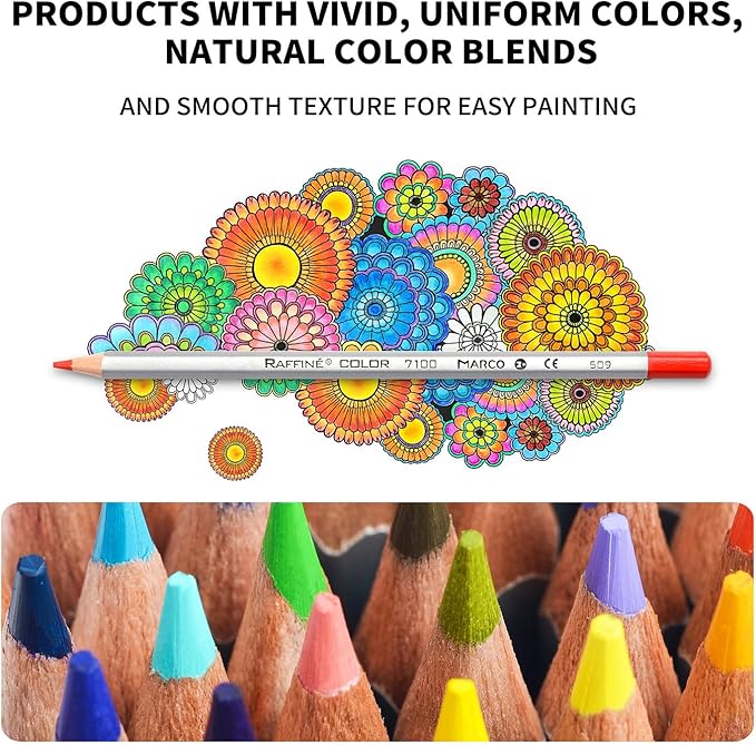 Oil Colored Pencils Sets For Adults Colour Pencils in Iron Box Ideal for Sketching, Illustrations, Doodling & Design Great for Art Lovers & Pros. (RAFFINÉ 7100 Series-72 Colors)