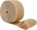 Mandala Crafts 2 Inch Elastic Silicone Gripper Tape for Clothing - 5 Yds Dotted Non Slip Elastic Band for Sewing - Tan Silicone Flat Fabric Stretchy Ribbon Straps