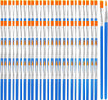 AROIC Paint Brushes Set,110 Pcs Flat & Fine Nylon Acrylic Brushes Bulk for Oil Watercolor Canvas Artist Professional Painting Kits Small Paint Brush for Classroom ﻿Miniature Detailing & Rock Painting