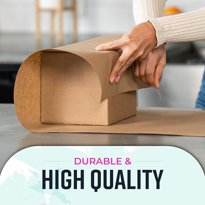 Bryco Goods 30" x 200' (2400") Brown Kraft Paper Roll - USA Made - Versatile for Different Arts and Crafts Projects - Pin Up Your Work Or School Notes - Create Vision Board for Your Bedroom