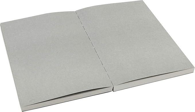 SoHo Urban Artist Open Bound Sketch Pads 5 Pack - Grey - 11x14 - Open Coptic Bound Sketch Pads for Drawing, Calligraphy, Any Dry Media, & More - 600 Sheets Total