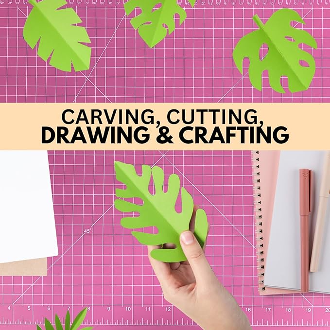 ARTIST'S BEST 18" x 24" Pink Self Healing Cutting Mat | Rotary Cutting Sewing Mat for Craft, Fabric, Scrapbooking, Sewing