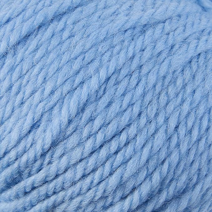 100% Merino Wool Yarn 3-Ply Luxurious and Soft Yarn for Hand Knitting & Crocheting (Sky Blue,3Balls)